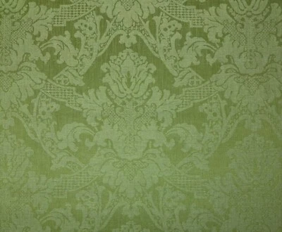 SCHUMACHER GROVE PARK DAMASK WILLOW GREEN MULTIUSE HIGH END FABRIC BY YARD 54"W - Image 1 of 4