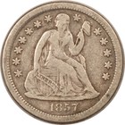 1857-O LIBERTY DIME ASSIS - EXEMPLE CIRCULÉ DE HAUTE QUALITÉ ! LITE REVERSE SCRATCH