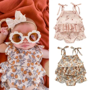 Baby Toddler Girls Bikini Swimsuit two 2-piece Set Beach Bathing Suits Swimwear - Picture 1 of 14