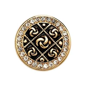 5pcs Rhinestone Vintage Metal Button for Fashion DIY Crafts Sewing 2 Colors - Picture 1 of 6