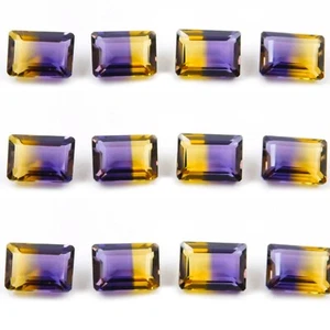 Ametrine Octagon Cut Lot Loose Lab Created Gemstones 12X16 MM For Jewelry Making - Picture 1 of 3