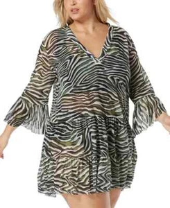 Coco Reef Women's XL Printed Enchant Tiered Swim Dress Cover Up $116 - Picture 1 of 3