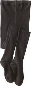 Jefferies Socks Girls' 185219 Seamless Organic Cotton Tights Black Size 6-8 Y - Picture 1 of 2