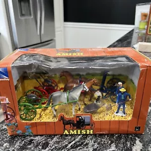 NEW-RAY AMISH / MENNONITE HORSE-DRAWN HHARVEST W/ FIGURES & ANIMALS NIB - Picture 1 of 5