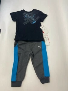 PUMA Kid's Charcoal Heather 2 Piece- Shirt & Pant 18M NWT - Picture 1 of 2