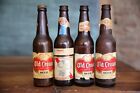 Vintage Old Crown &amp; PABST Empty Glass Beer Bottles paper labels Antique bar