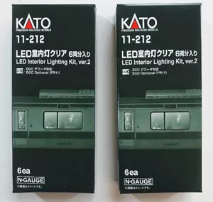 Lots of 2 Kato 11-212 LED Interior Lighting Kit 12 Set N Scale - Picture 1 of 2