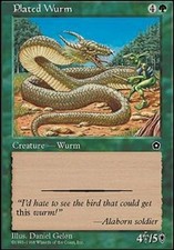 Plated Wurm X4 (Portal 2 - Second Age) MTG (NM) *CCGHouse* Magic