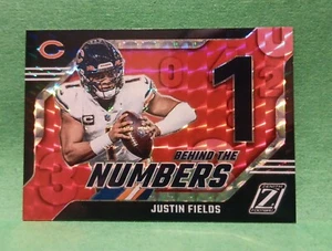 2023 Zenith Football Justin Fields Red Behind The Numbers - Picture 1 of 2