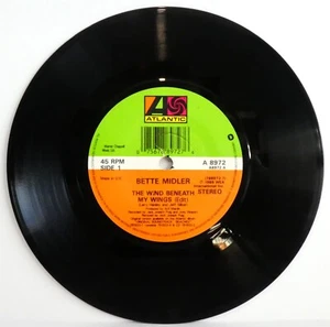 Bette Midler – The Wind Beneath My Wings , Vinyl 7" Single UK 1989 Pop Ballad - Picture 1 of 4