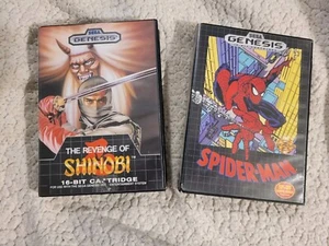 Sega Genesis Games Lot The Revenge Of Shinobi And Spiderman Free S/H - Picture 1 of 7