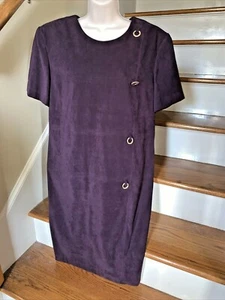 SAG HARBOR Super Cute Deep Plum Purple Spandex Elegant Sexy Dress 16 ❤️tw11j38 - Picture 1 of 7