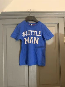 Boys t-shirt short sleeve #Little Man top - 5-6 years - Picture 1 of 5