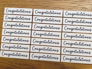 15x White Congratulations Card Toppers Sentiments Banners Card Making Papercraft - Picture 1 of 2