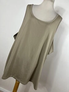 Maggie Barnes 4X Tank Top Beige Tan Scoop Neck Sleeveless Stretch Travel W1 - Picture 1 of 6