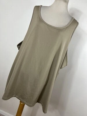 Maggie Barnes 4X Tank Top Beige Tan Scoop Neck Sleeveless Stretch Travel W1 - Image 1 of 4
