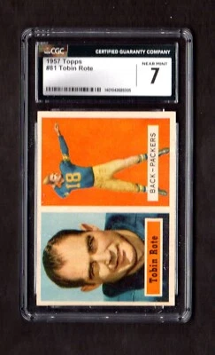 1957 Topps #81 Tobin Rote Green Bay Packers QB Card CGC Grade 7 NEAR MINT - Image 1 of 2