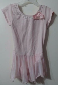 Leotardo Freestyle by Danskin Rosa Manga Sh con Escote Estrás, Tutú Talla 6/6x - Imagen 1 de 7