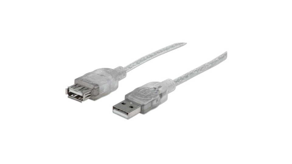 Przedłużacz USB 2.0 A-A M/F 3M Srebrny 340496 - Bild 1 von 1