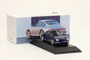 1:43 Spark Porsche 911 993 Carrera S Coupe Zenith Blue Metallic Museum Map - Picture 1 of 5