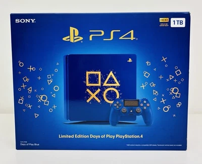 Sony Playstation 4 Days of Play Limited Edition Blue 1TB Console PS4 Sealed - Image 1 of 4