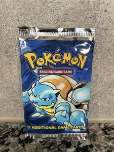 Pokemon Base Set Booster Pack Blastoise Artwork Sealed - Picture 1 of 2