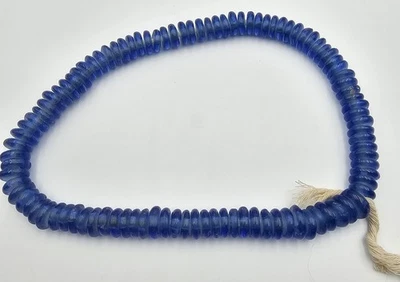 Круглый диск бисер стекла Гана прокладки ожерелье кобальт - Изображение 1 из 4