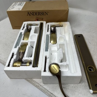 2 juegos de manijas de puerta pasivas, Andersen Newbury, latón antiguo. Foto 1 de 4