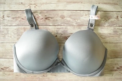 Victoria's Secret 34DD *VERY SEXY* SCATTERED SHINE STRAP PUSH-UP BRA *Grey* - Image 1 of 4