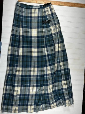 VTG Glenisla Classic Skirt Long Kilt Tartan Pleated Wool Red Black Women 12 - Image 1 of 4