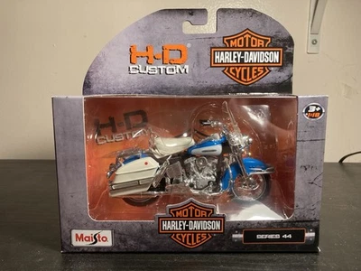 Harley Davidson Maisto 1966 FLH Electra Glide Serie 44 Motocicleta 1:18 Die-cast Foto 1 de 2