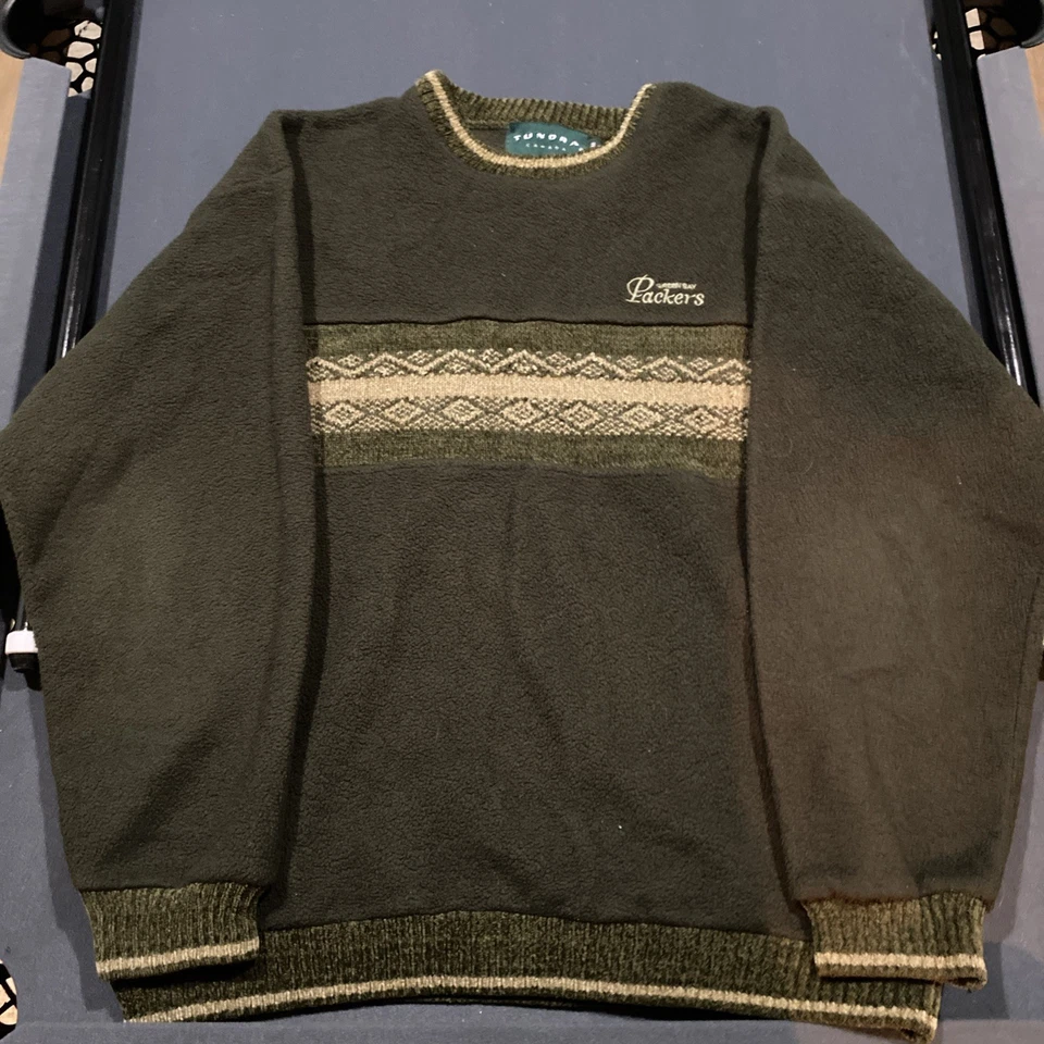 Vintage Green Bay Packers Cuello Redondo Talla - ¡Mediano extra retro! Foto 1 de 4