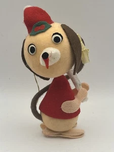 Vintage Christmas Flocked Felt Christmas Beagle Dog Ornament Made in Japan - Picture 1 of 5