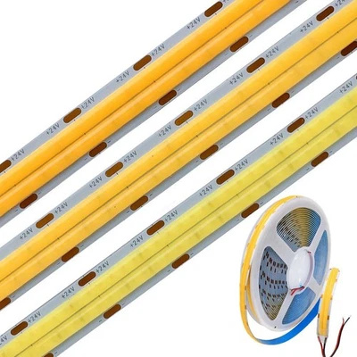 Super Bright Double Line Dimmable COB Strip 600LED/m 24W/m 24V For Room Decor - Image 1 of 4