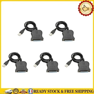 New USB 1.1 to DB25 Female Port Print Converter Cable LPT Black - Afbeelding 1 van 4