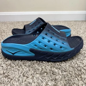 HOKA ONE ONE Ora Recovery Slide Sandals Blue Women’s 7 - Picture 1 of 9