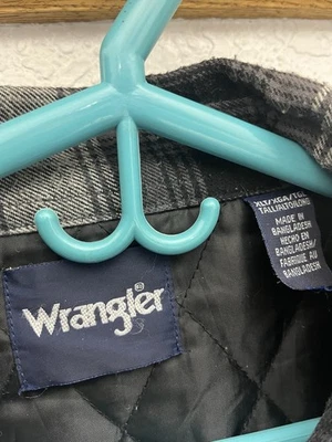 Cabide de flanela Wrangler vintage com forro de colcha masculina GG - Imagem 1 de 4