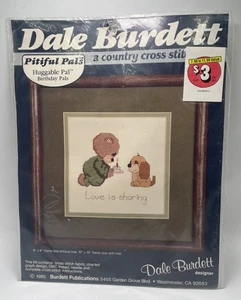 Vintage Dale Burdett Pitiful Pals Cross Stitch Kit Teddy Bear & Puppy New - Picture 1 of 3