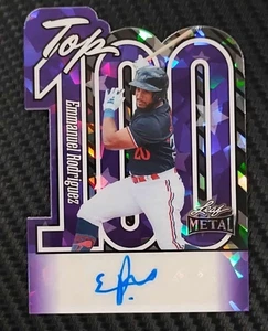 2025 Leaf Metal Emmanuel Rodriguez Purple Ice 3/8 Refractor AUTO Rookie TWINS - Bild 1 von 5