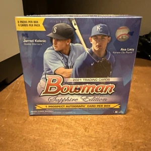 2021 Bowman Sapphire Baseball Hobby Box! 1 Auto Per Box! New, Factory Sealed! - Picture 1 of 6
