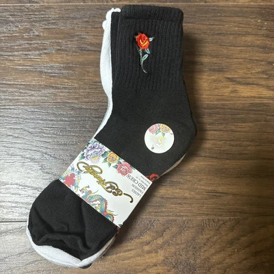 Paquete de 5 calcetines Ed Hardy para mujer totalmente acolchados con logotipo de media tripulación NUEVOS NUEVOS CON ETIQUETAS Foto 1 de 4