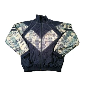 Active Shell Jacket XL Blue White Full Zip Vintage 90s Festival Retro - Bild 1 von 16