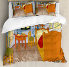 Art Duvet Cover Set with Pillow Shams Painting of Room Interior Print