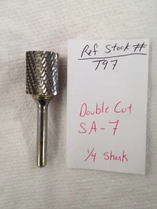 1 NEW FALCON / SGS 1/4" SHANK CARBIDE BURR. SA-7. DOUBLE CUT. USA MADE.  (T97) - Picture 1 of 2