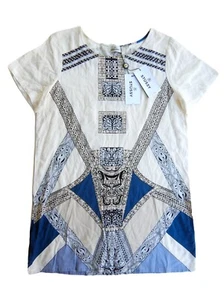 Stussy 'Cyprus Tee White' Women's New Rare Designer Dress - Size 12 - Foto 1 di 11