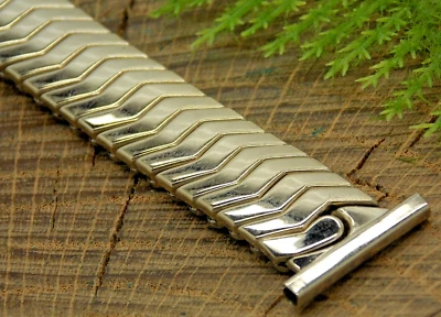 JB Champion Vintage Correa de Reloj Expansión Oro Blanco Relleno 19mm 3/4" Nuevo de Lote Antiguo Foto 1 de 3