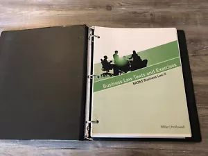 Business Law II Law Texts And Exercises Loose Leaf Textbook by Miller/Hollowell - Picture 1 of 4