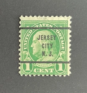 Jersey City, New Jersey Type 63 Precancel - 1 cent Franklin - U.S. #632 - NJ - Picture 1 of 1