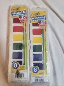 Crayola Acuarelas Lavables 8 Colores Surtidos Juego de Pintura para Artesanía Infantil Paquete de 6 - Imagen 1 de 1