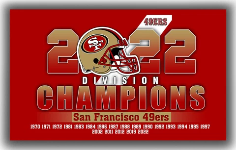 San Francisco 49ers Football Team Division Champions Flag 90x150cm 3x5ft banner Cover